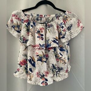 Strapless American Eagle Ruffle top